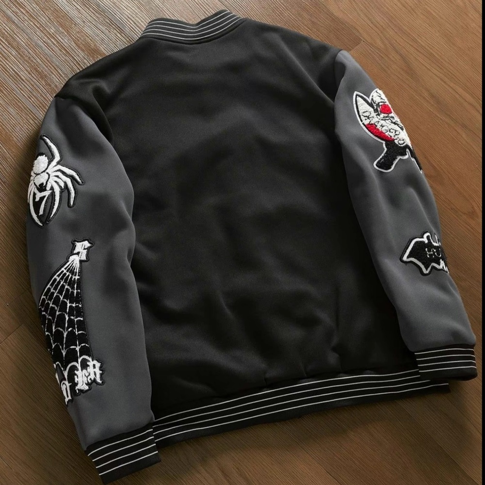 SOLD‼️ Men's Black and Gray Varsity Jacket - Picture 6 of 6
